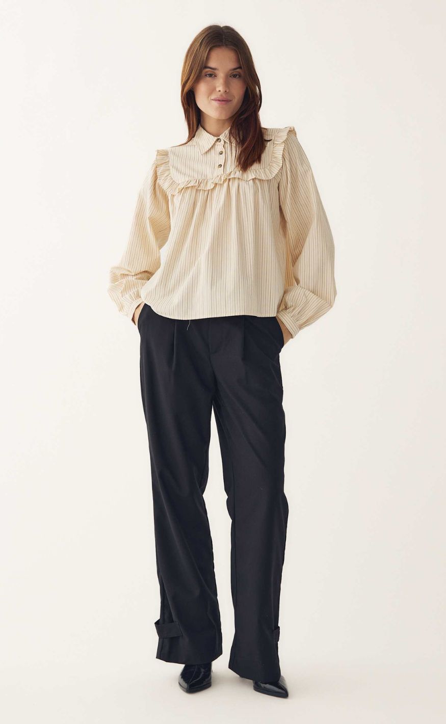 Noella Bluse - Mikayla - Donnie Cream Stripe
