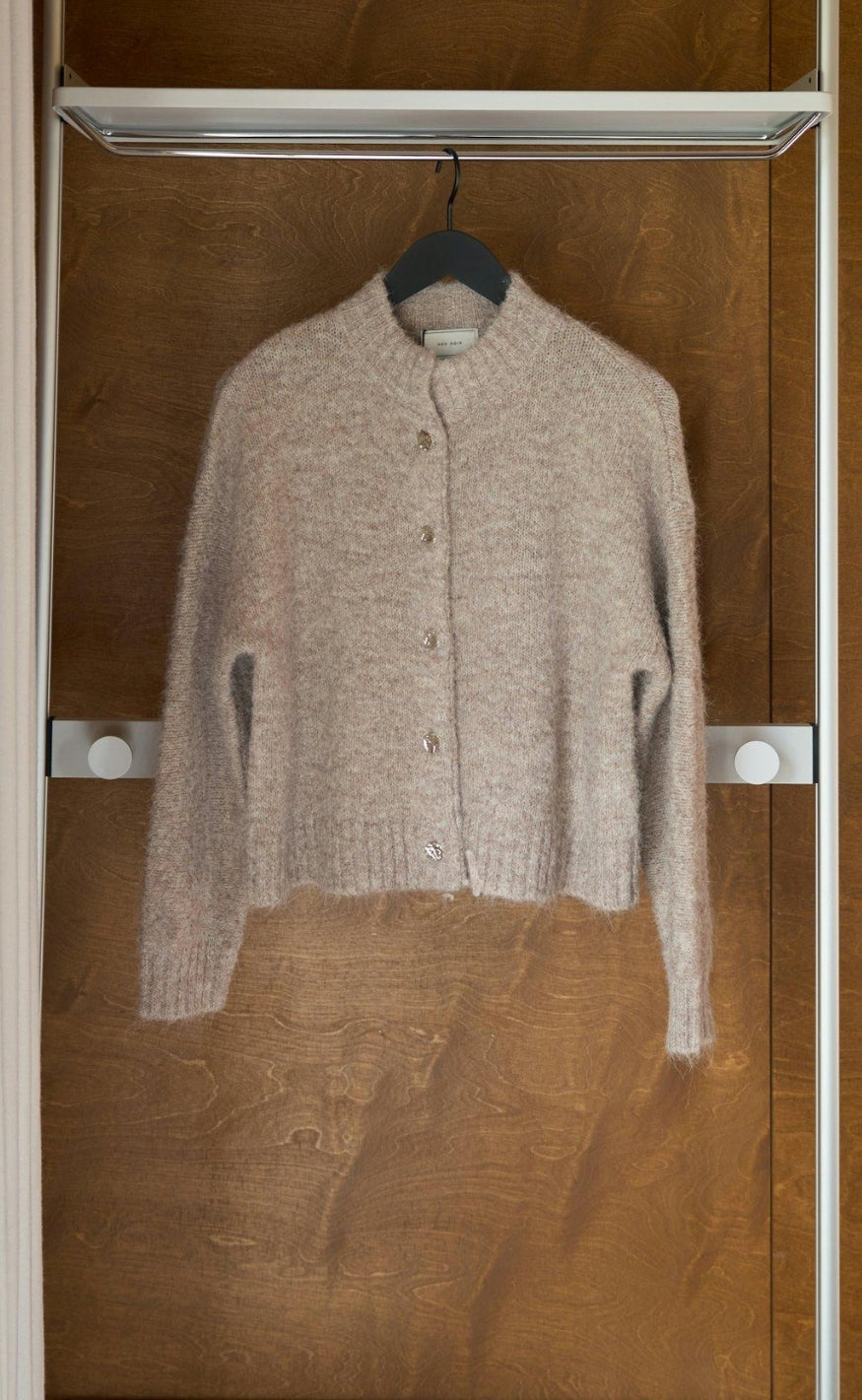 Neo Noir Cardigan - Taura Fluffy Knit - Beige Melange