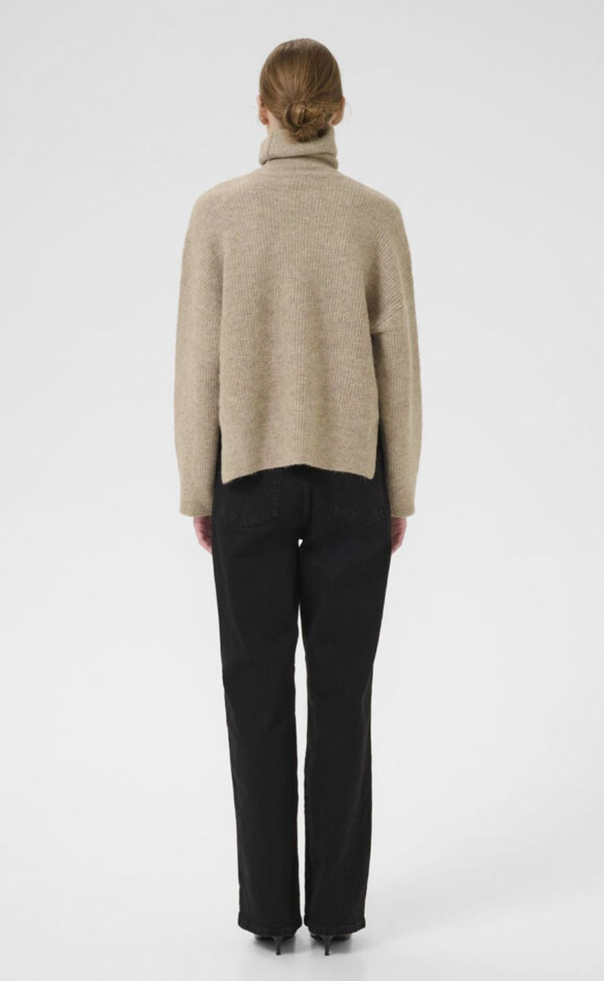 Gestuz Stik - Alpha Rollneck - Warm Sand Melange