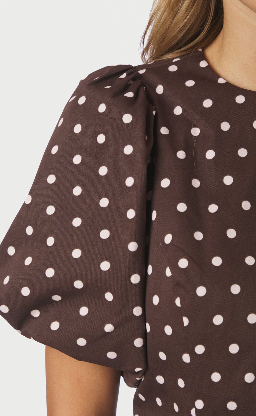 Neo Noir Bluse - Anela Dot - Brown
