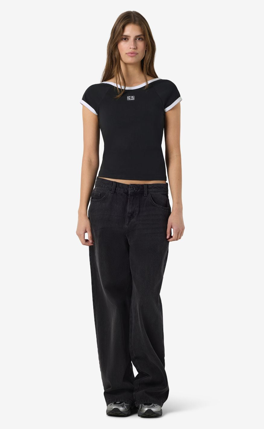 Noisy May T-shirt - Twin - Black/White Contrast