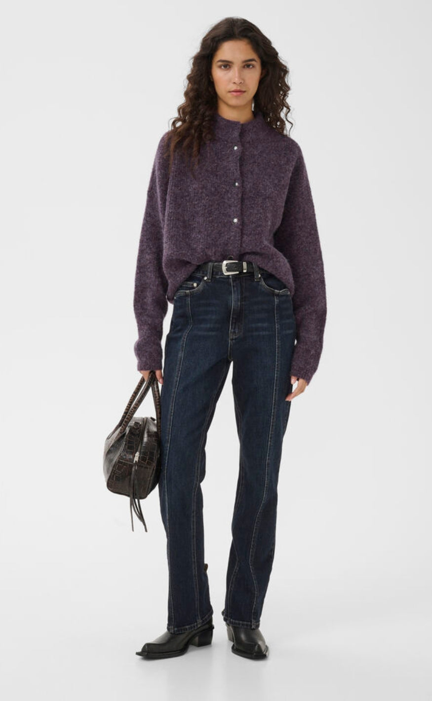 Gestuz Cardigan - Alpha Short - Juniper Melange