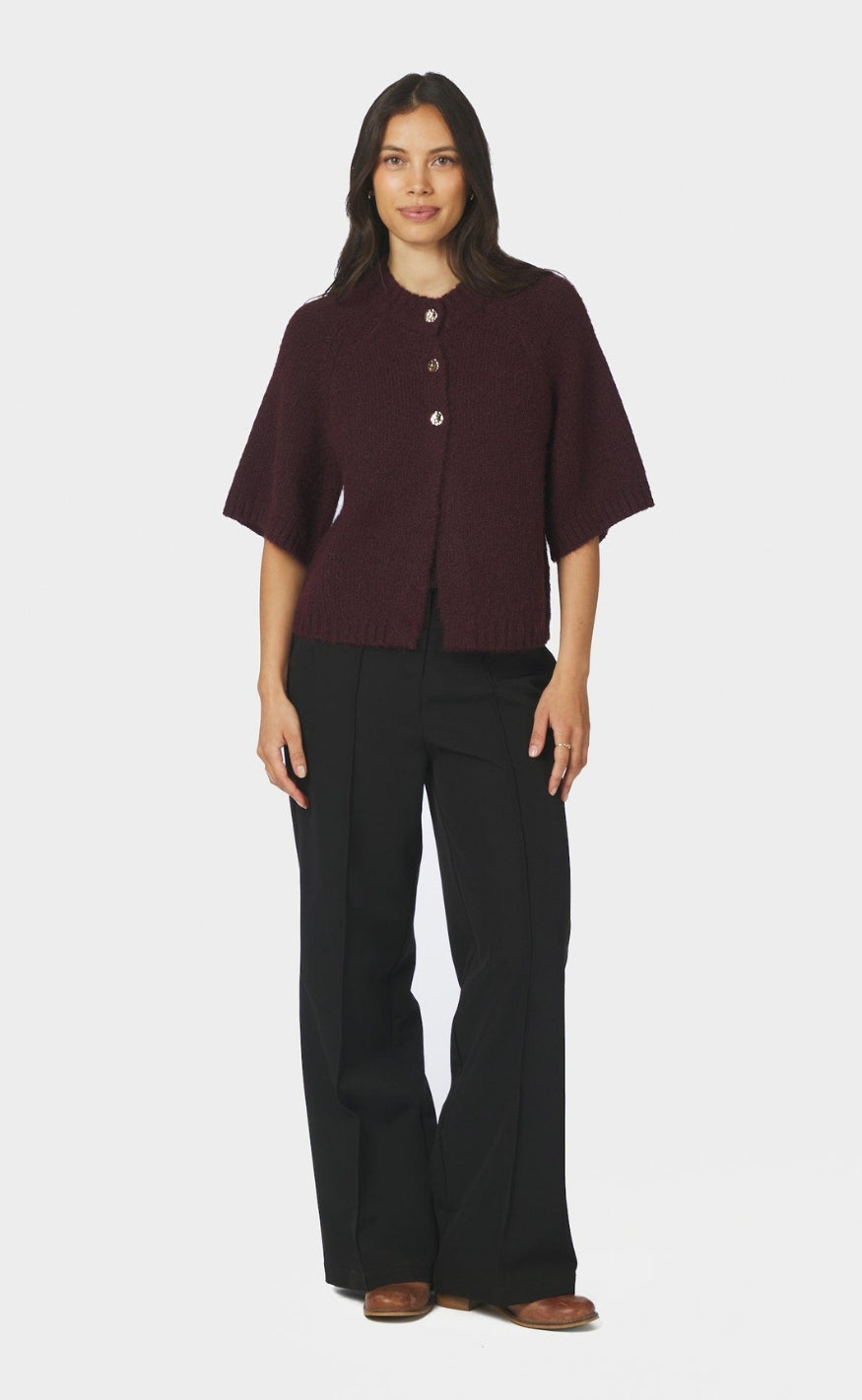 Neo Noir Cardigan - Benuta - Burgundy