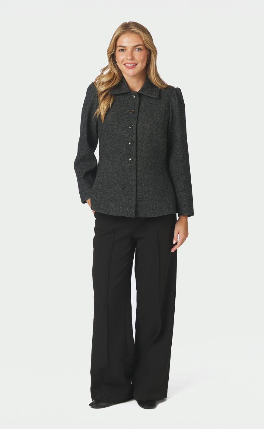 Neo Noir Jakke - Melisa Tweed - Dark Grey
