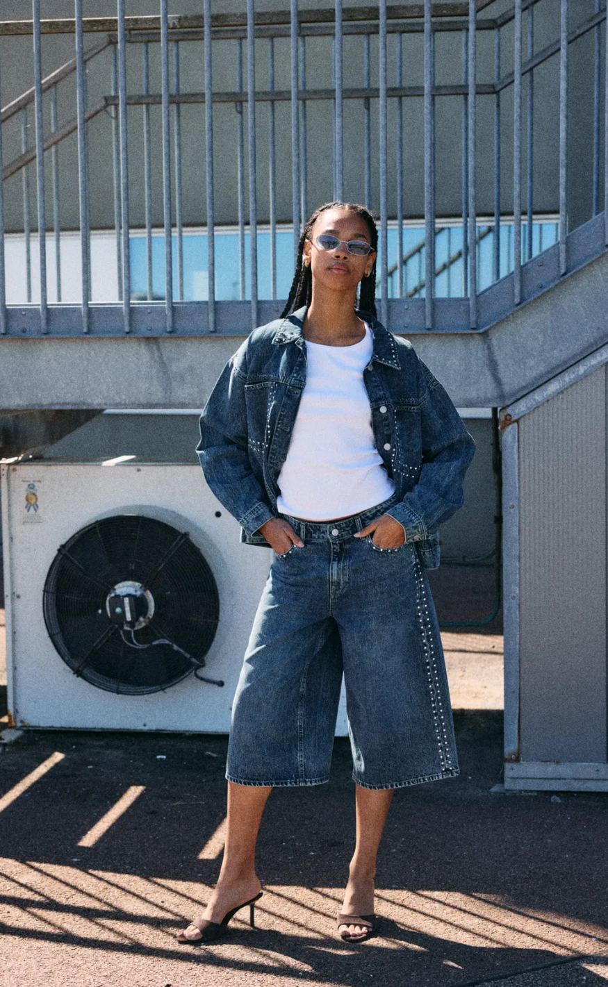 Noisy May Jorts - Oreon Windie - Medium Blue Denim