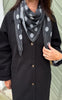 Say INA Copenhagen Skjerf - Sydney Dotted - Antracit W. Light Grey Dots