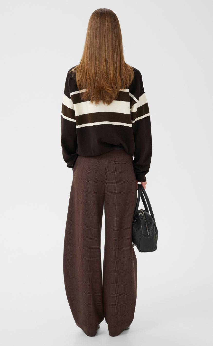Gestuz Pullover - Silda Polo - Ganache/Slate Black/Egret