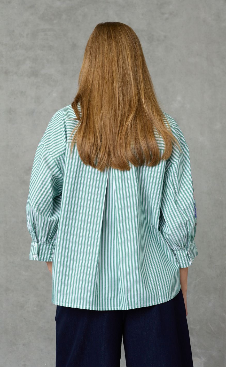 Love & Divine Skjorte - Love1604 - Green Stripes