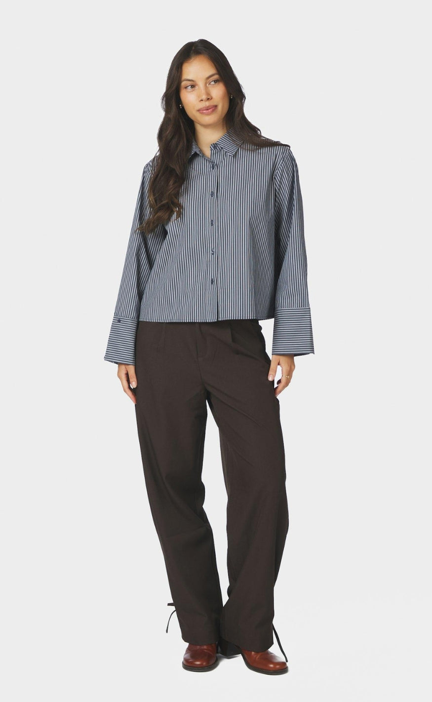 Neo Noir Skjorte - Jaylin Stripe - Dark Navy