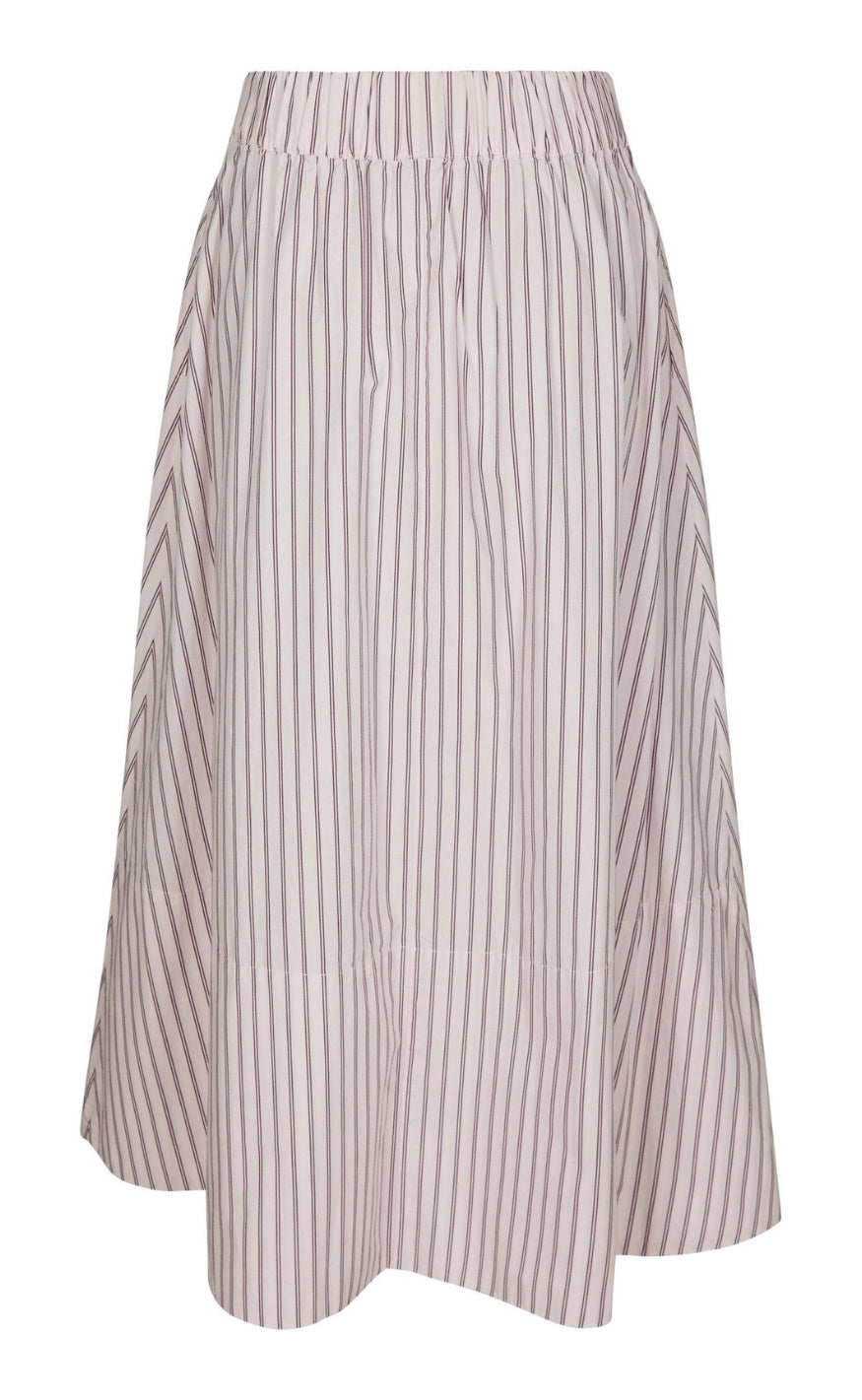 Neo Noir Skjørt - Yara Long Double Stripe - Rose