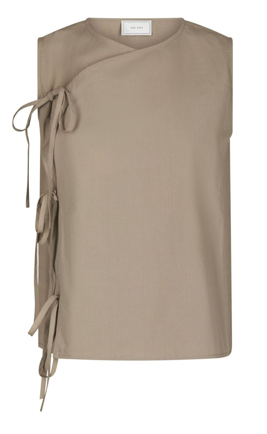 Neo Noir Topp - Lasa C poplin - Taupe
