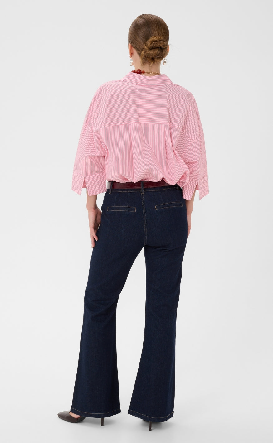 Culture Skjorte - Mimi - Pink/Red Stripe