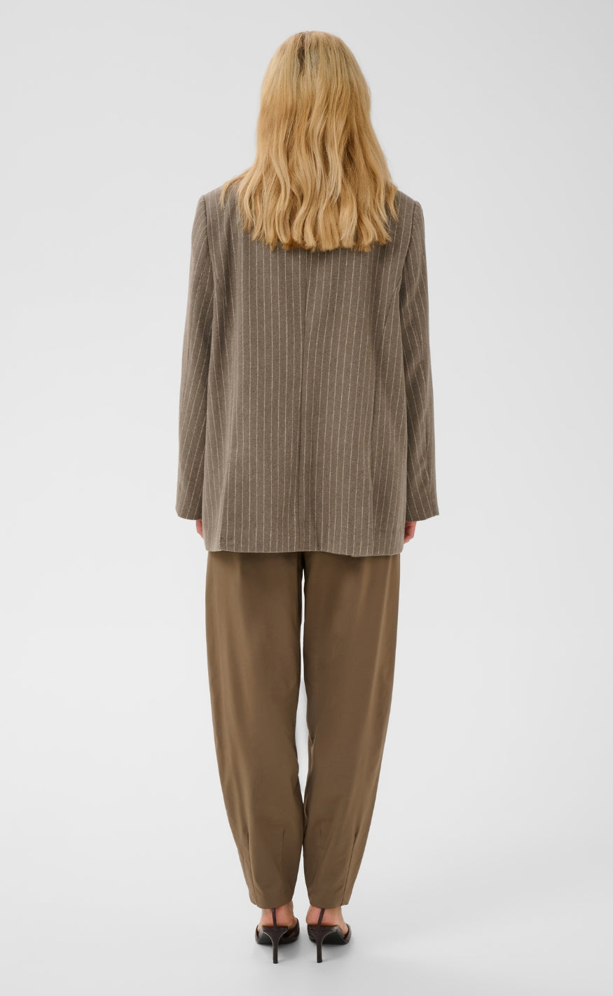 Culture Blazer - Keke - Taupe Stripe