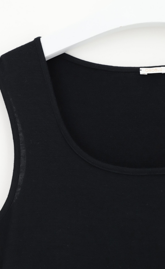 Oroblu TankTopp - Perfect Line Cashmere Tank Topp - Black