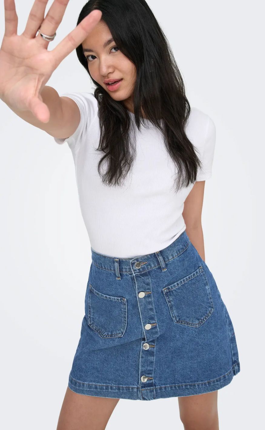 ONLY Skjørt - Amazing - Medium Blue Denim