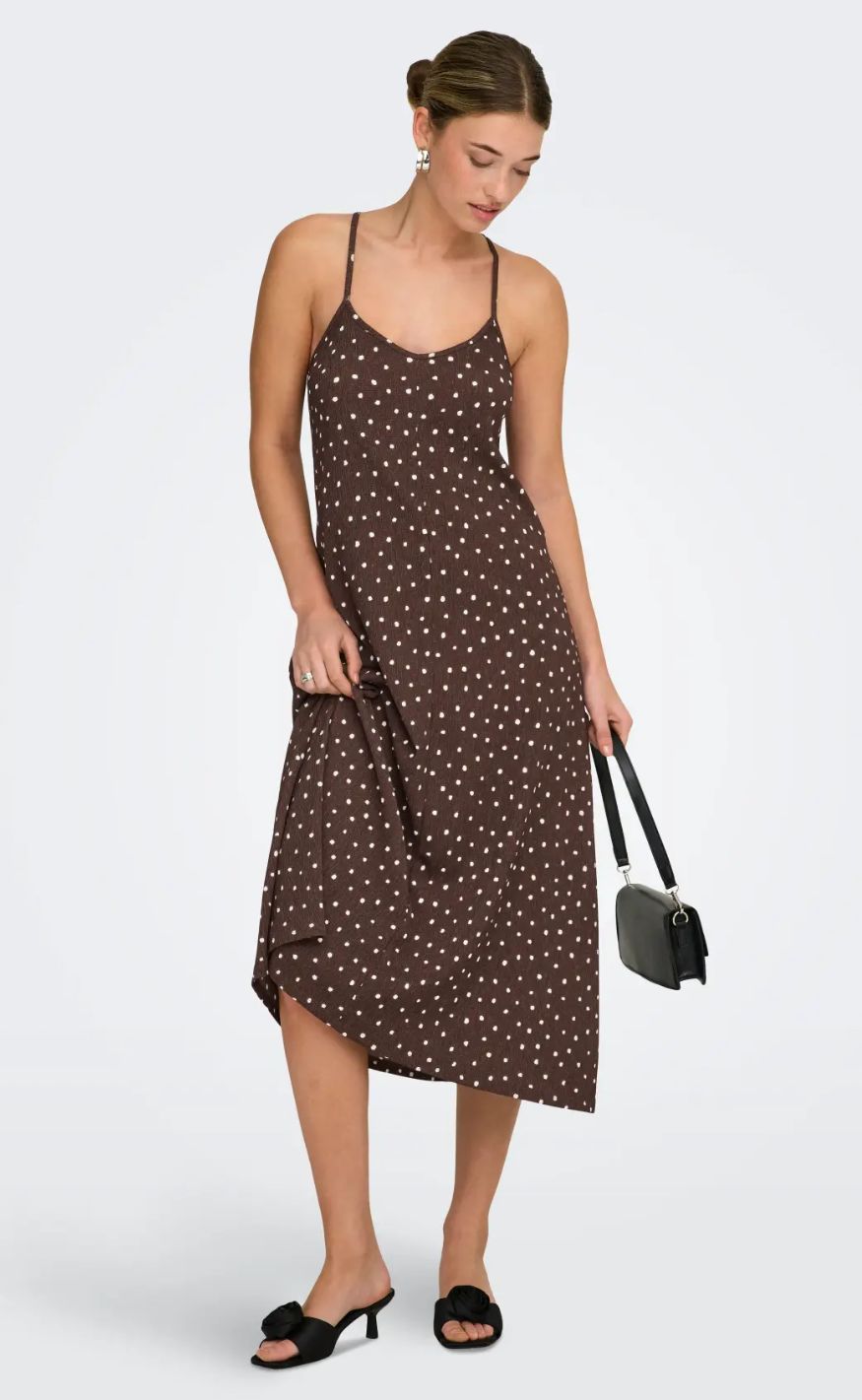 ONLY Kjole - Molly - Shopping Bag/Cloud Dancer Dots