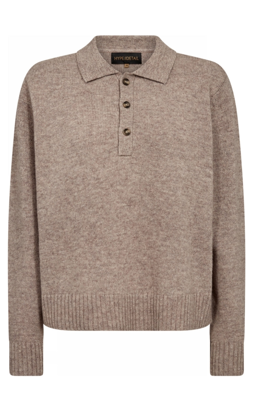 Hype The Detail Bluse - Polo - Sand
