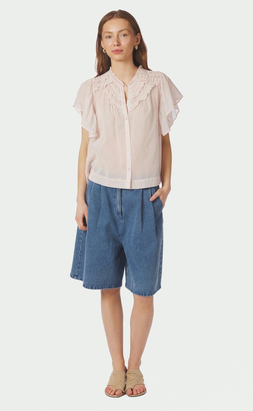 Neo Noir Topp - Vinsa S Voile - Light Pink
