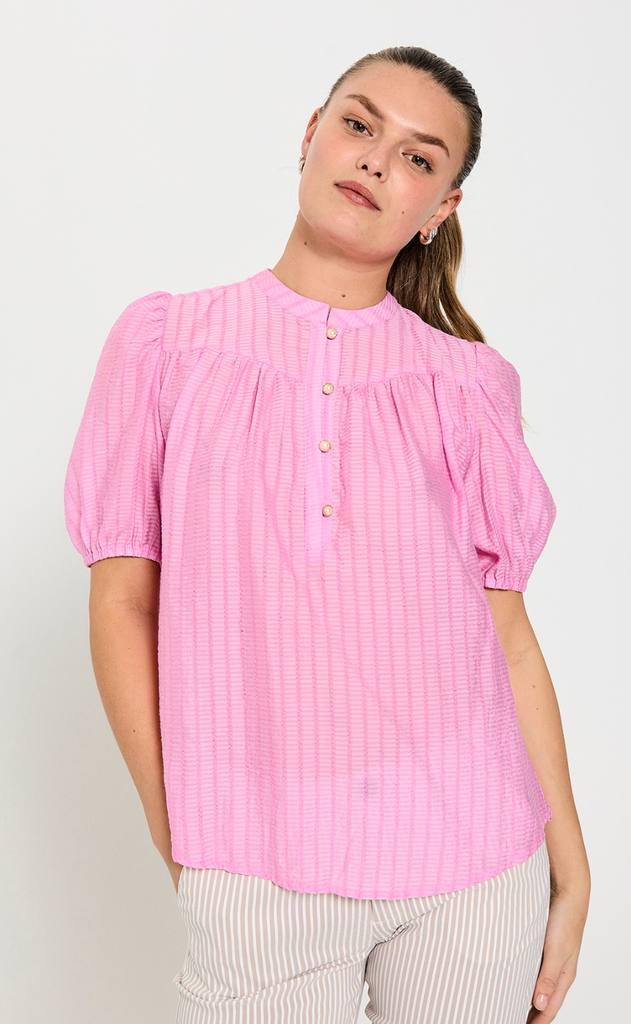 Freequent Bluse - Bella - Fuchsia Pink