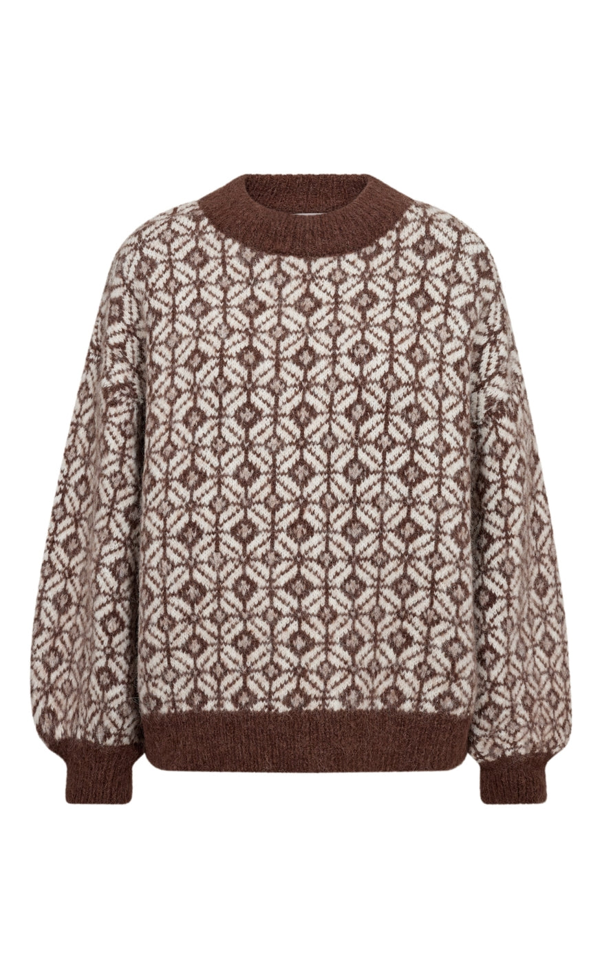 A-View Genser - Stavanger - Cream/Brown