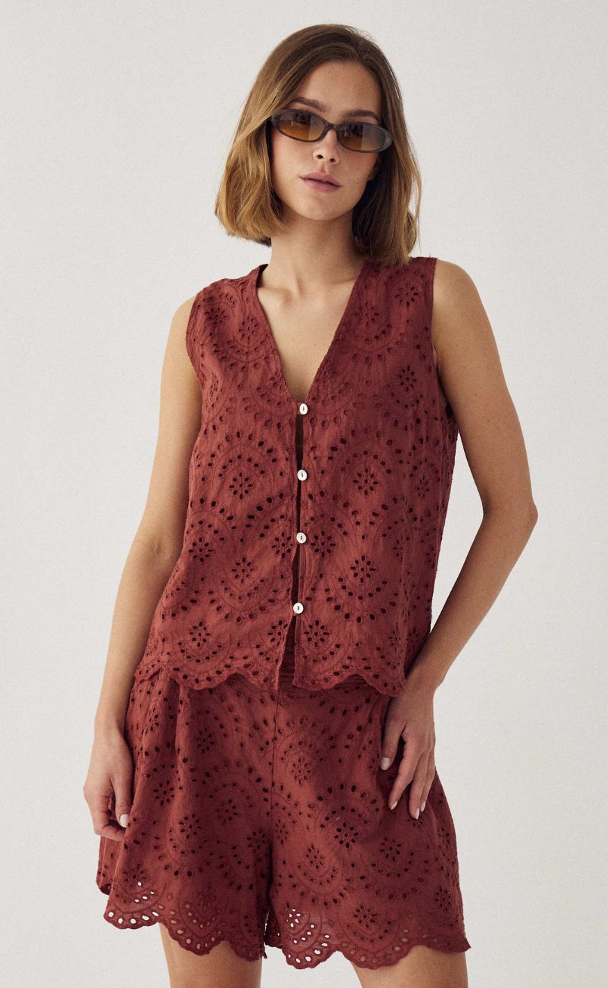 Noella Vest - Maite - Terracotta