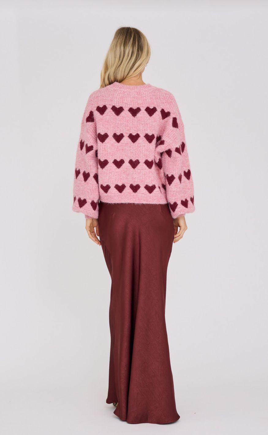 A-View Pullover - Heart - Bordeaux Rose