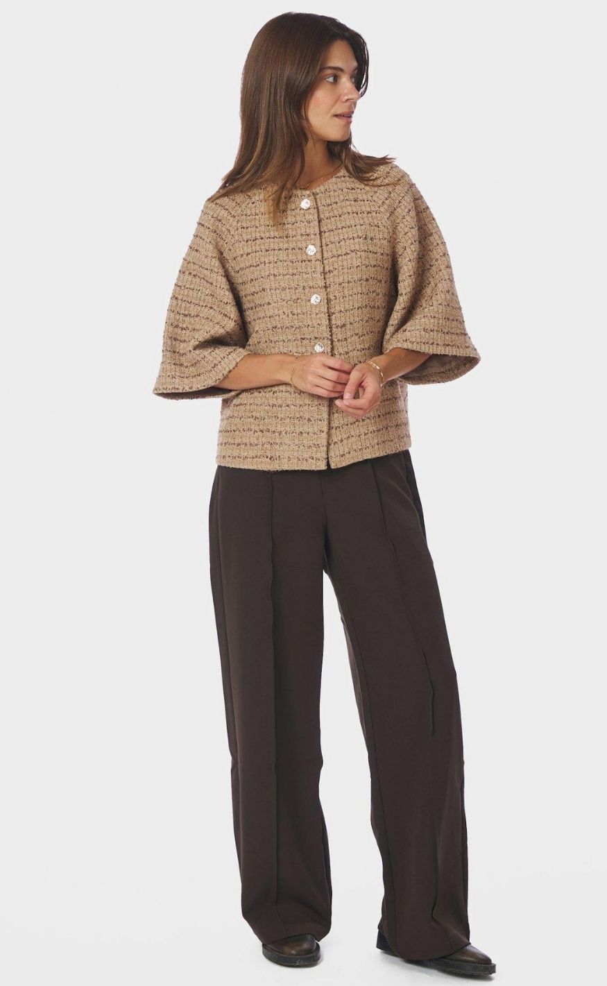Neo Noir Jakke - Rosella Boucle Mini - Taupe