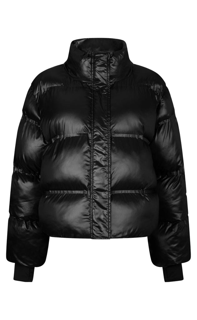 Neo Noir Jakke - Rhea Shiny Puffer - Black