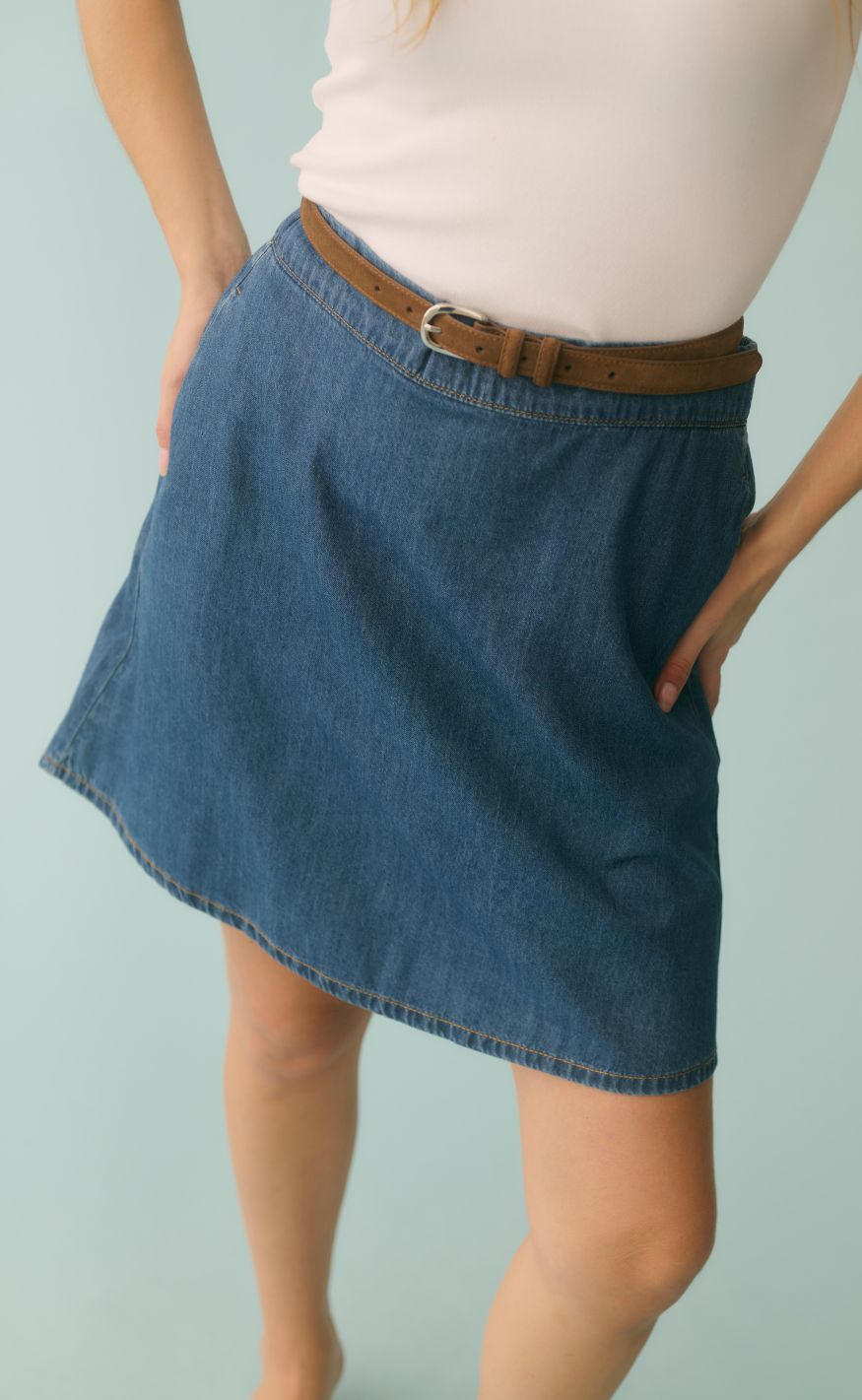 Culture Skjørt - Nua Arpa - Dark Blue Wash