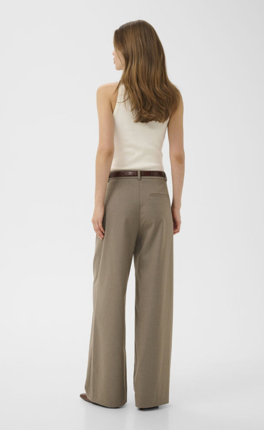 Gestuz Bukser - Paula MW Wide - Dark Timberwolf Melange