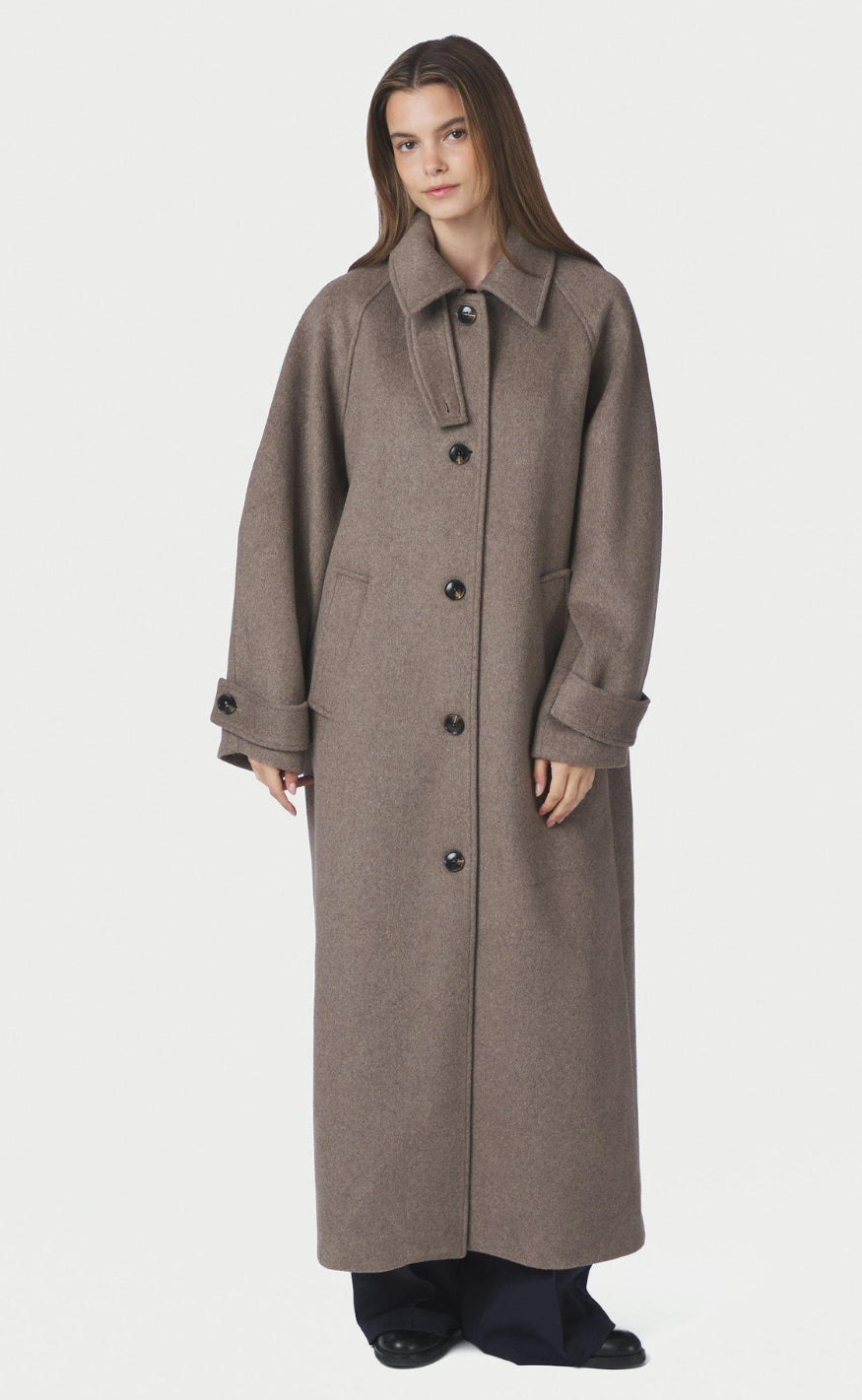 Neo Noir Jakke - Keaton Wool - Taupe