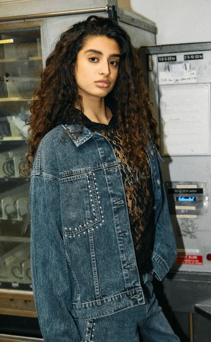 Noisy May Jakke - Oreon Kettie - Medium Blue Denim