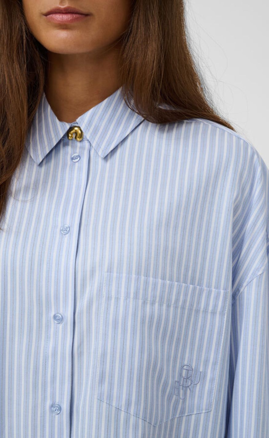 Culture Skjorte - Manga - Blue/White Stripe