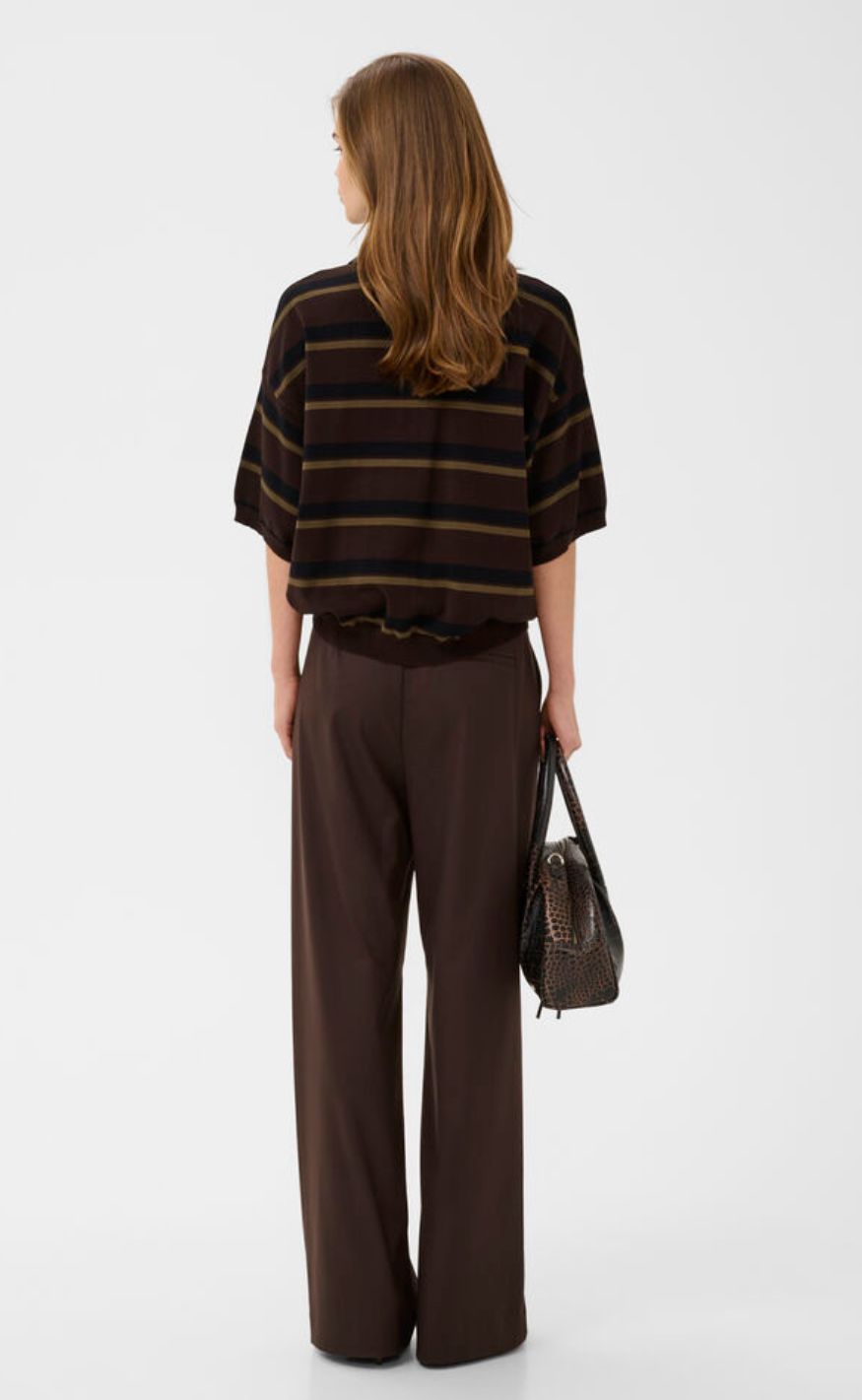 Gestuz Pullover - Taia SS - Mole/Black/Military Olive