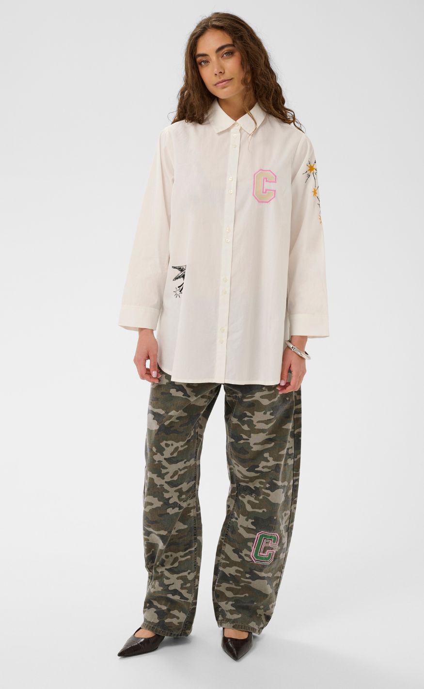 Culture Bukser - Camila Barrel - Camouflage