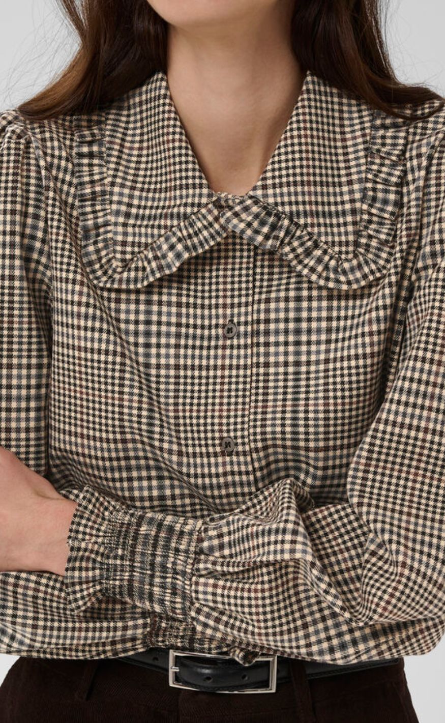 Culture Skjorte - Birsen - Black Check