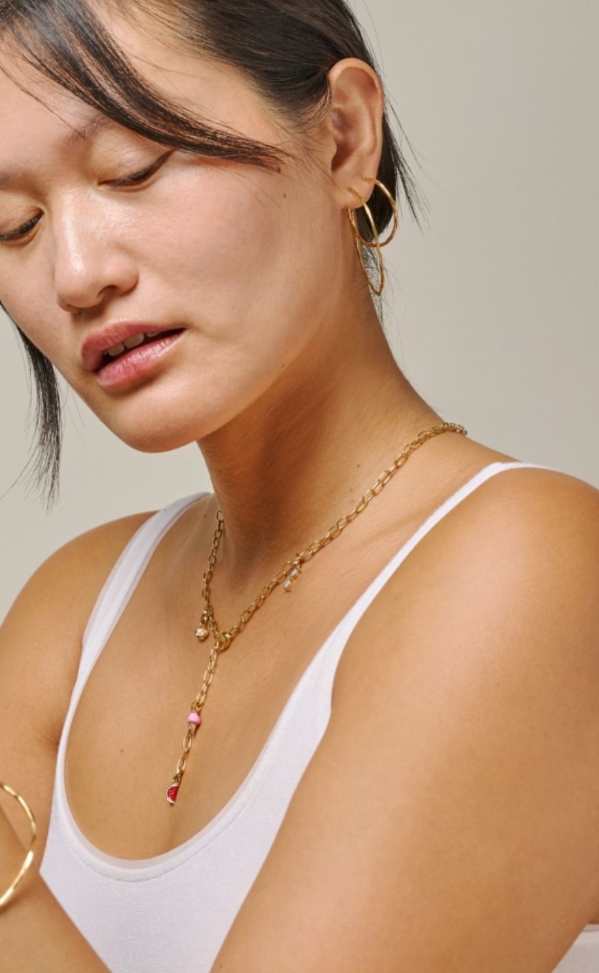 ENAMEL Copenhagen Øreringer - Organic Arena Medium - Silver Colour