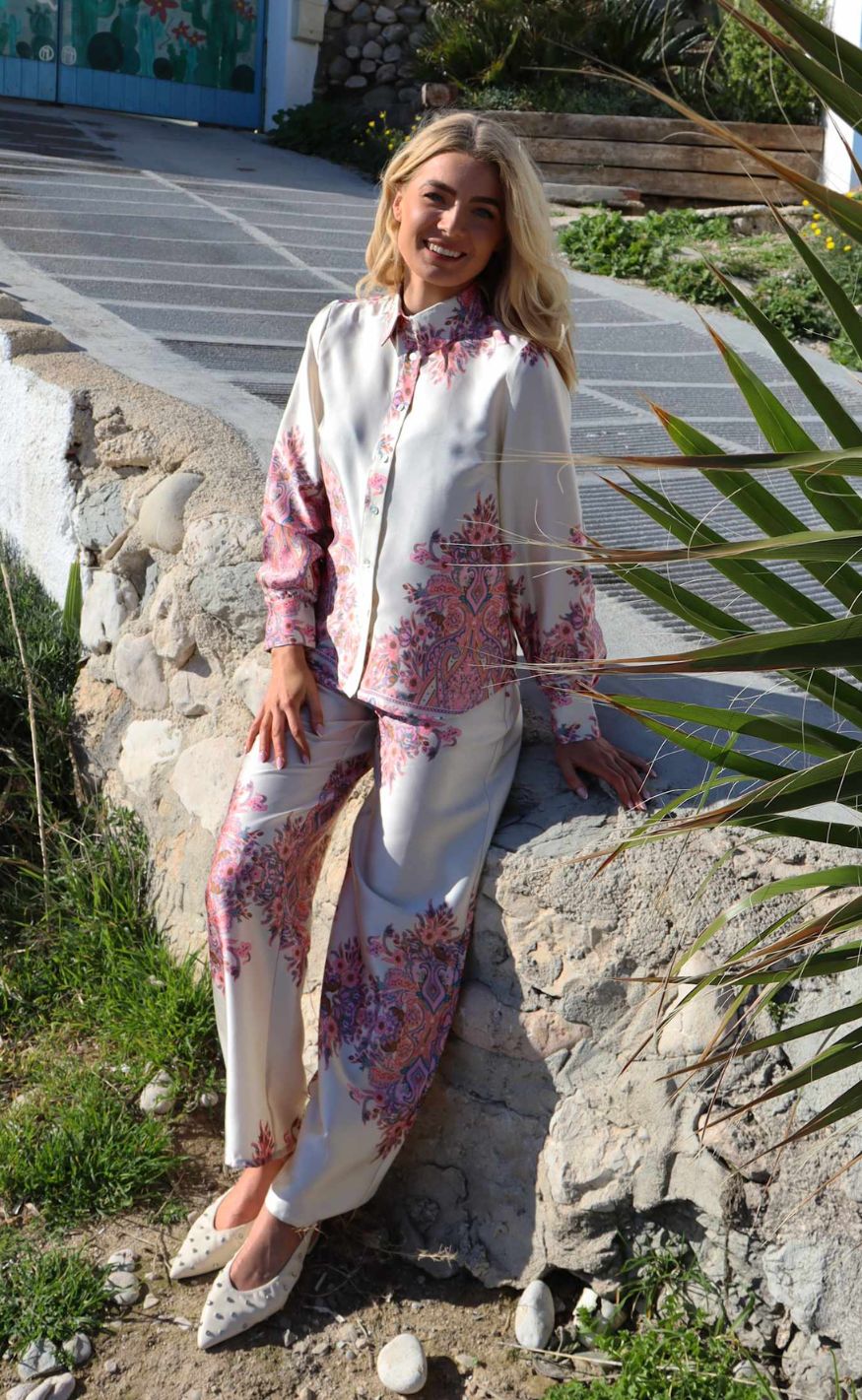 Liberte Bukser - Wennise - Creme Paisley