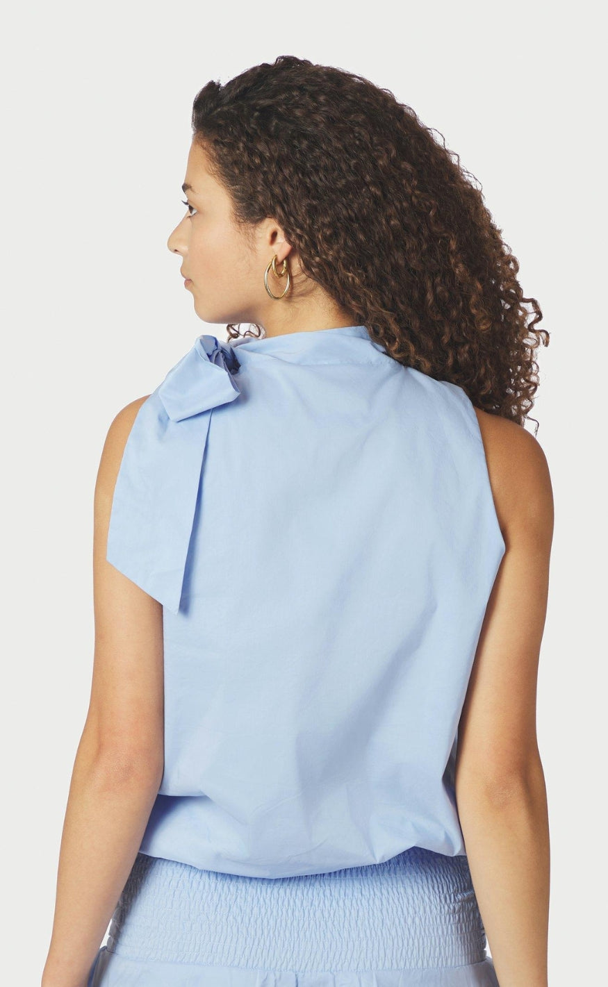 Neo Noir Topp - Veda Poplin - Light Blue