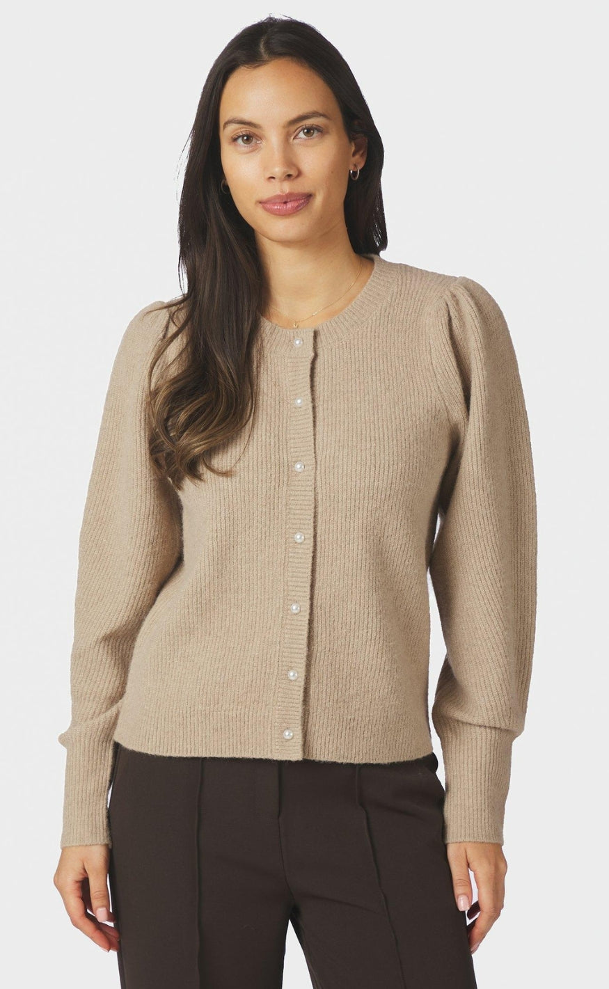 Neo Noir Cardigan - Nuna Knit - Warm Grey