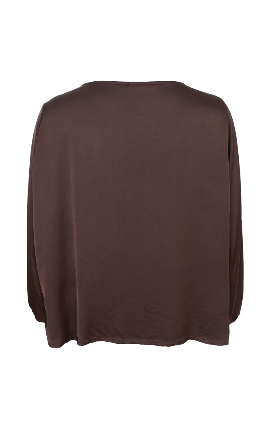 Black Colour Bluse - Mabel LS - Coffee