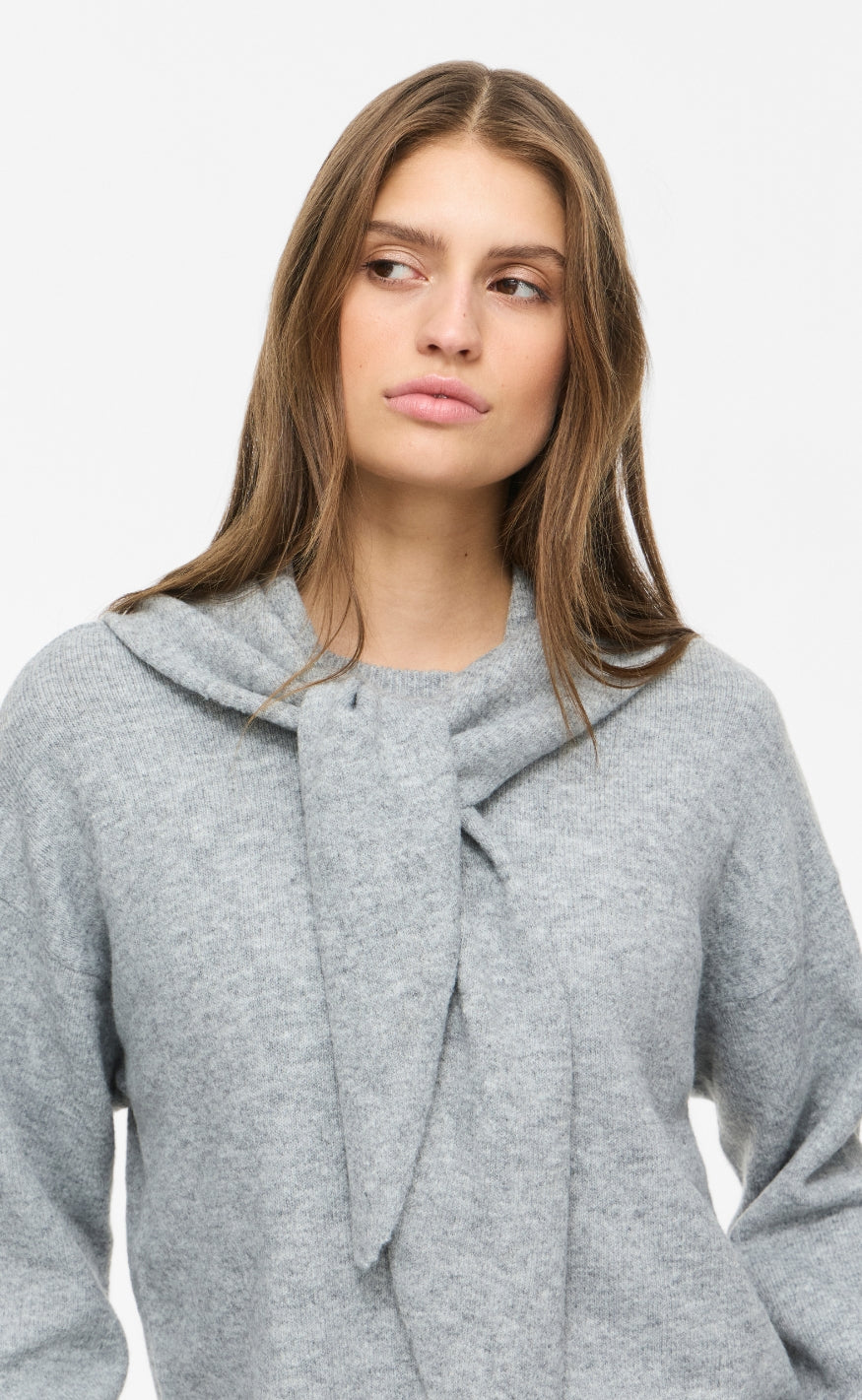 Noisy May Genser - Sabrina Scarf - Medium Grey Melange
