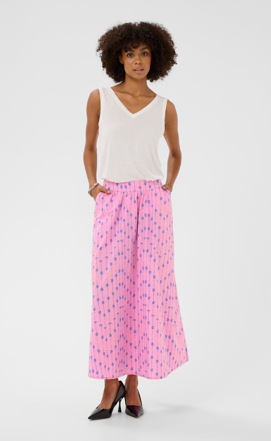 Culture Skjørt - Marco Olena - Begonia Pink/Nautical Blue