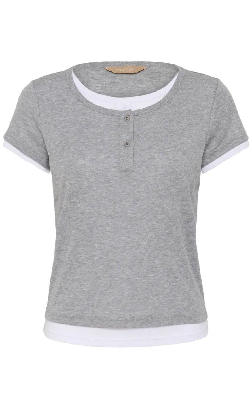 Culture T-Shirt - Rachel - Grey Melange