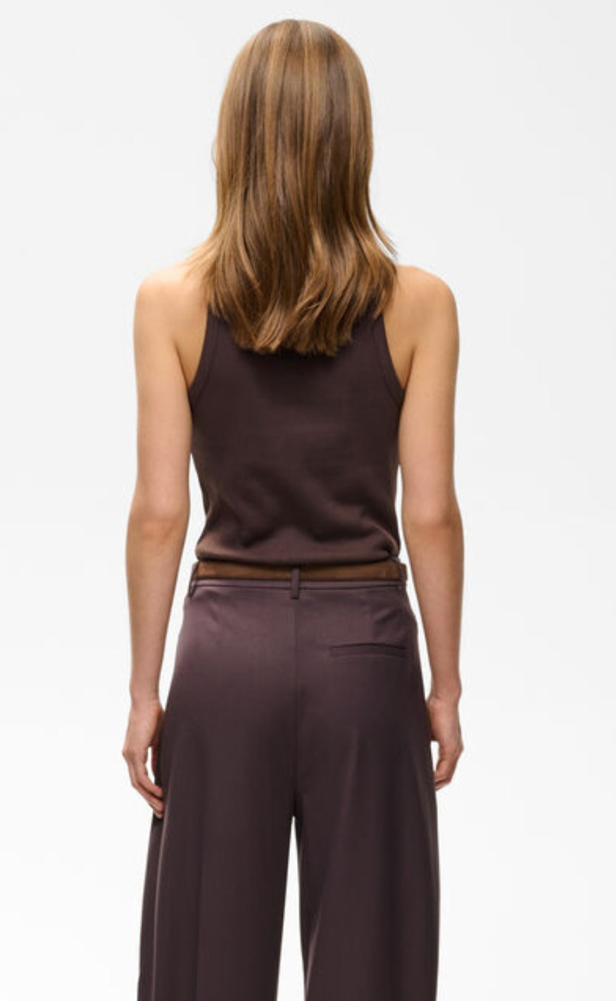 Gestuz Topp - Drew Logo Tank 2.0 - Deep Plum