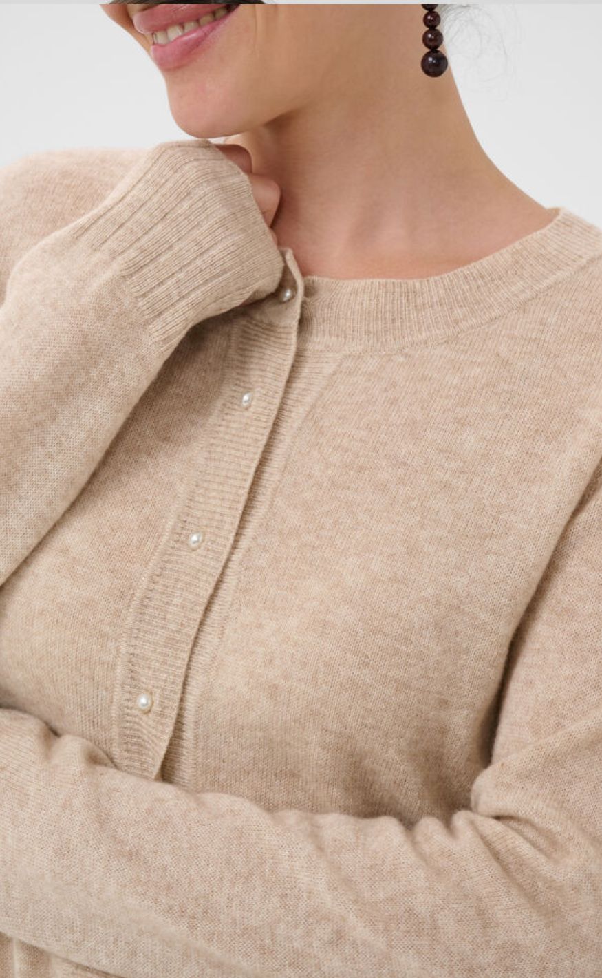Culture Cardigan - Taia Arrow - Beige Melange