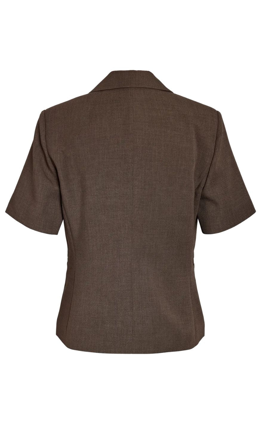 Noisy May Blazer - Monna Fitted S/S - Chocolate Brown