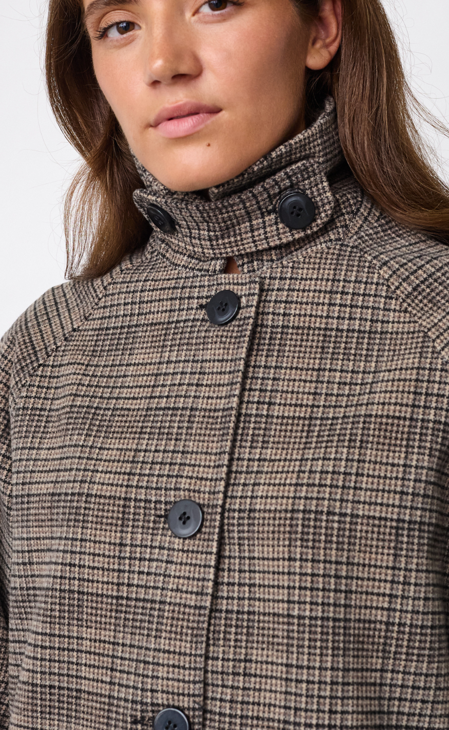 Sisters Point Jakke - CALEB-N.MIDI1 - Brown Check