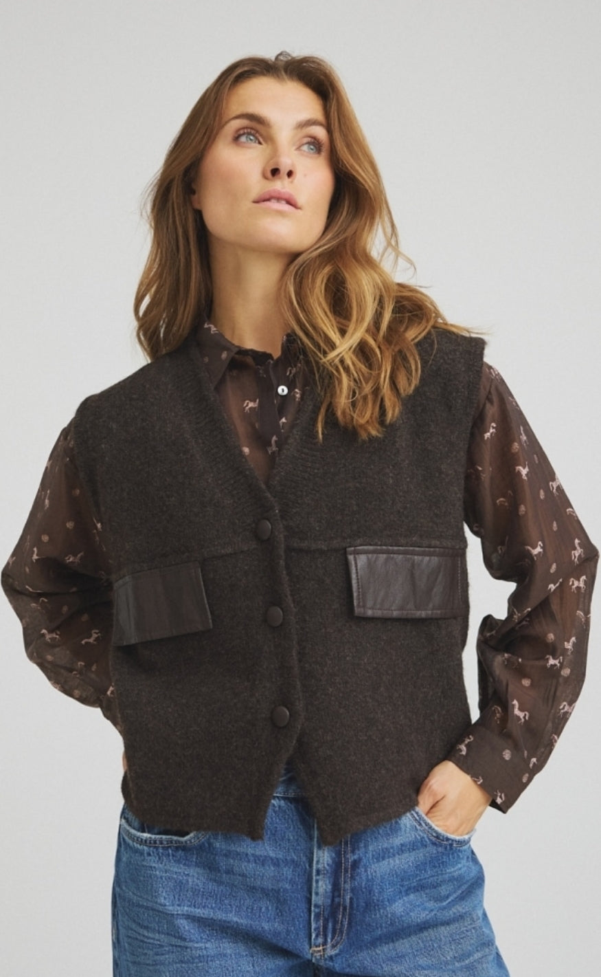 Luxzuz Vest - Zascha - Choco Lux