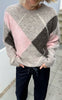 Freequent Strikk - Grslulu Argyle - Desert Taupe Mel w. Pale M Mel.
